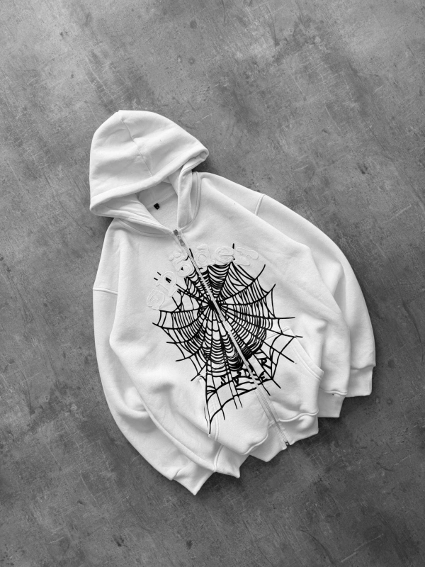 Spider Oversize Hırka Beyaz