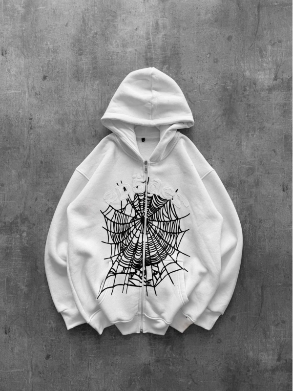 Spider Oversize Hırka Beyaz