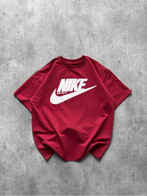 NK LOGO OVERSİZE TSHİRT KIRMIZI