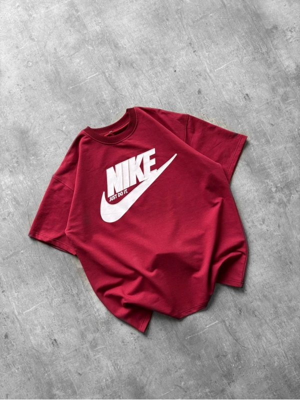NK LOGO OVERSİZE TSHİRT KIRMIZI