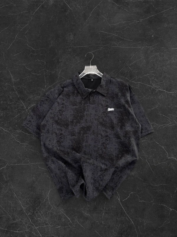 STW YIKAMALI POLO YAKA TSHİRT SİYAH