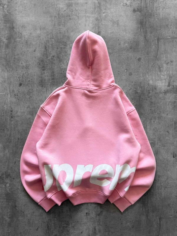 SUPREME OVERSİZE HIRKA PEMBE
