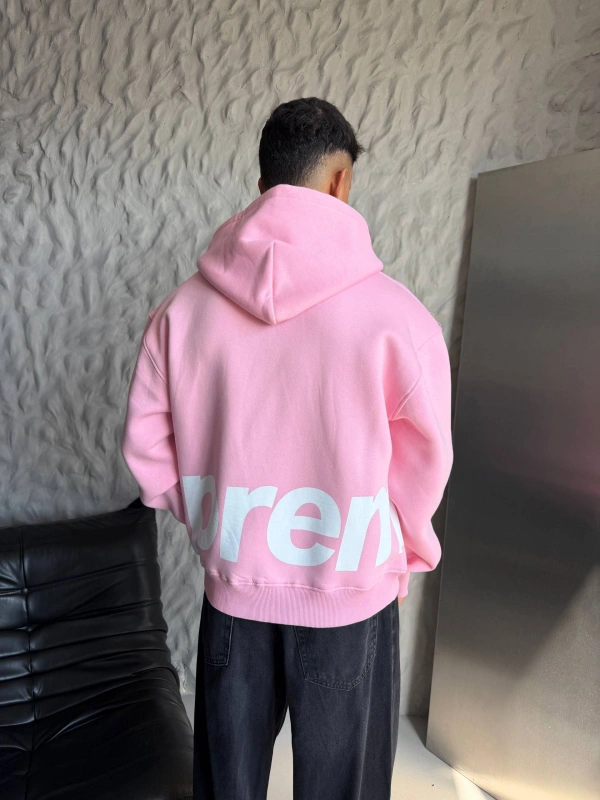 SUPREME OVERSİZE HIRKA PEMBE