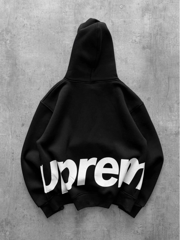 SUPREME OVERSİZE HIRKA SİYAH