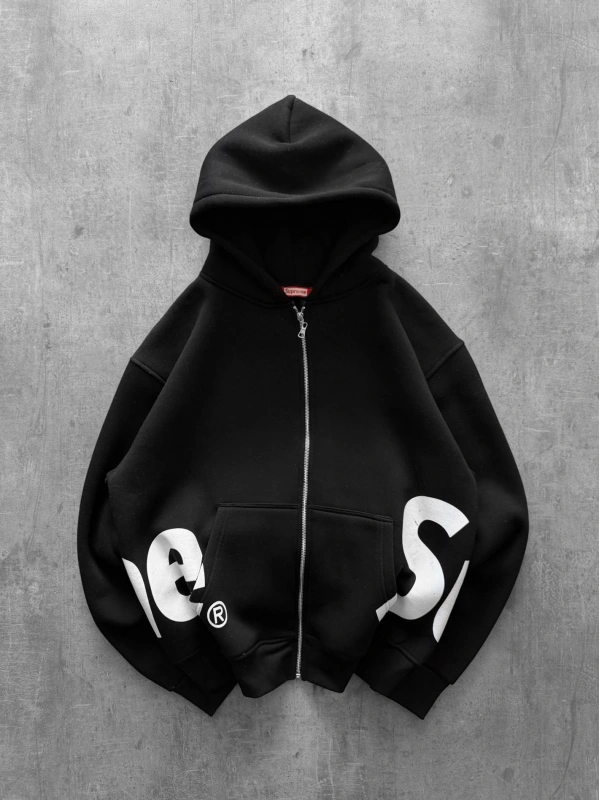 SUPREME OVERSİZE HIRKA SİYAH