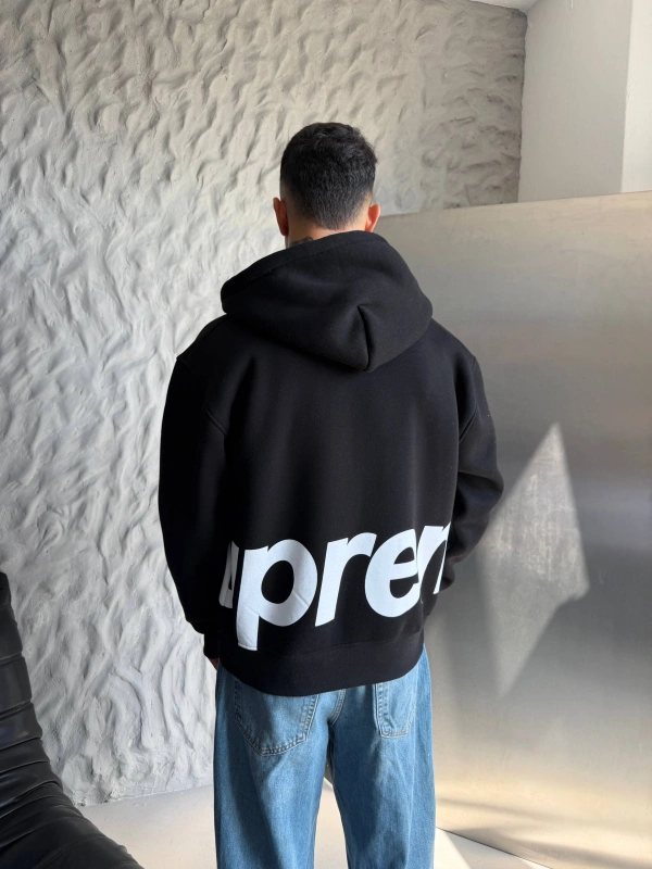 SUPREME OVERSİZE HIRKA SİYAH