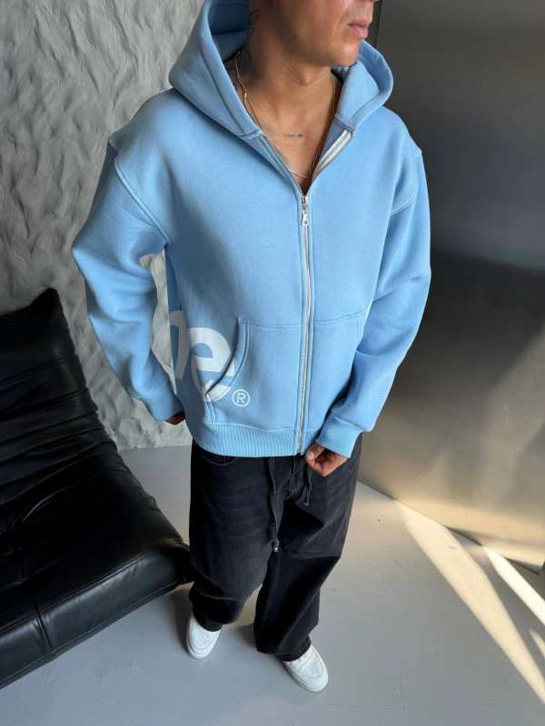 BEBE MAVİSİ SUPREME OVERSİZE HIRKA BEBE MAVİSİ