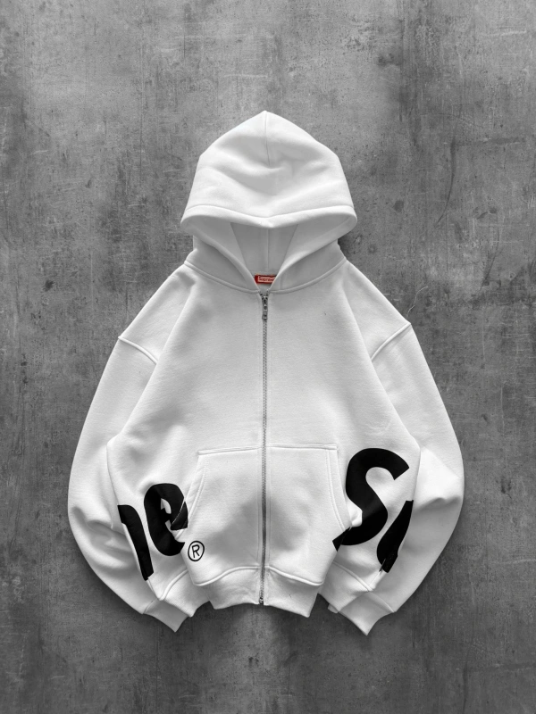SUPREME OVERSİZE HIRKA BEYAZ