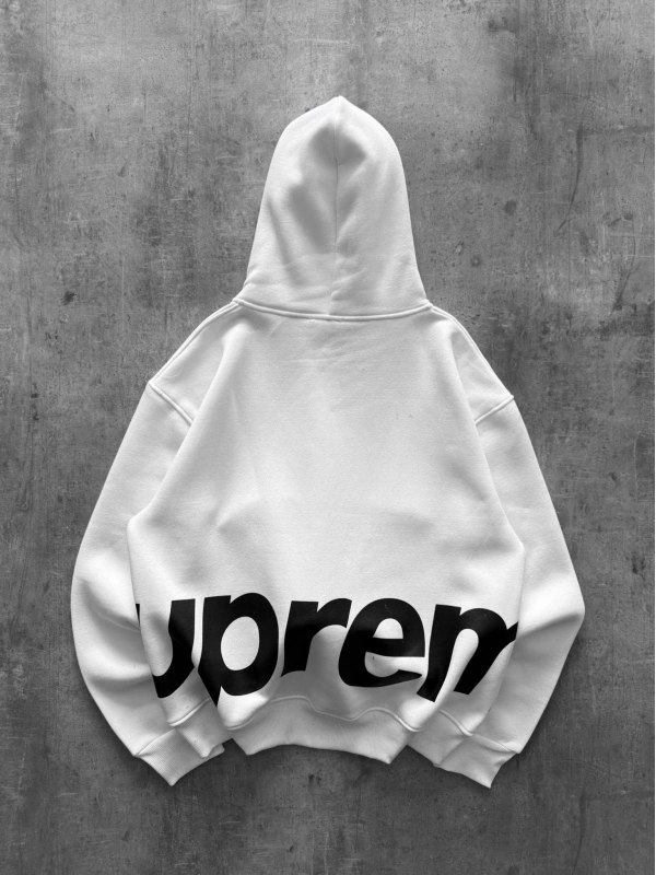SUPREME OVERSİZE HIRKA BEYAZ