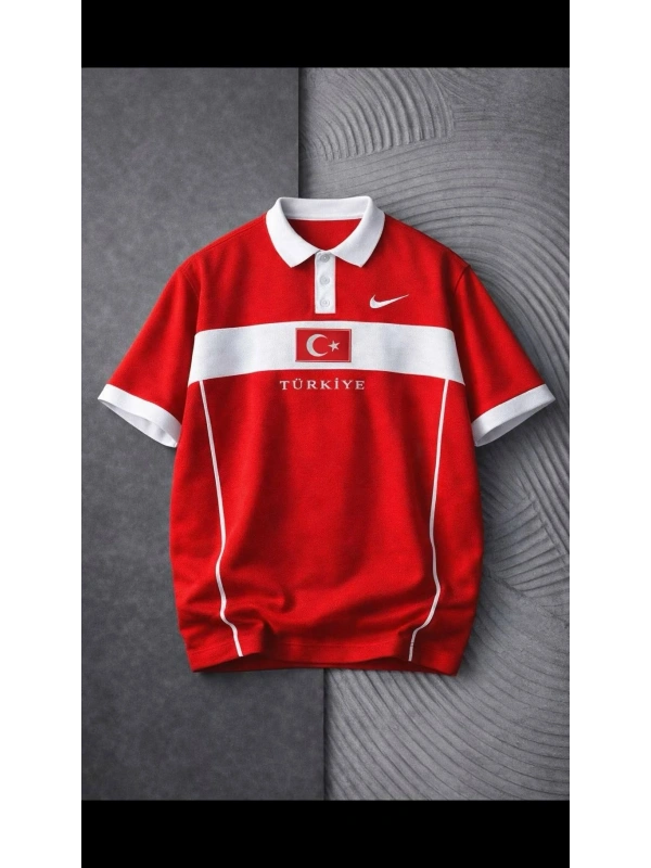 TÜRKİYE POLO YAKA TSHİRT KIRMIZI