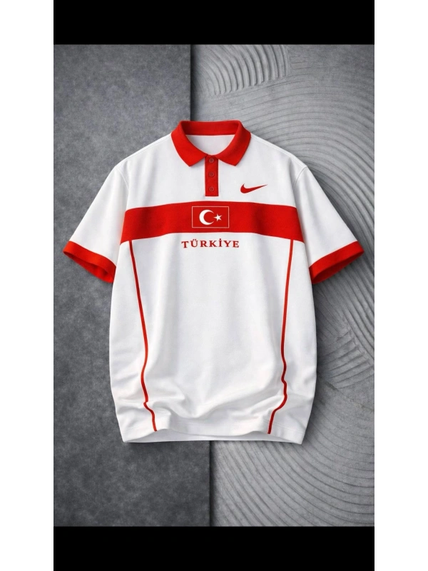 TÜRKİYE POLO YAKA TSHİRT BEYAZ