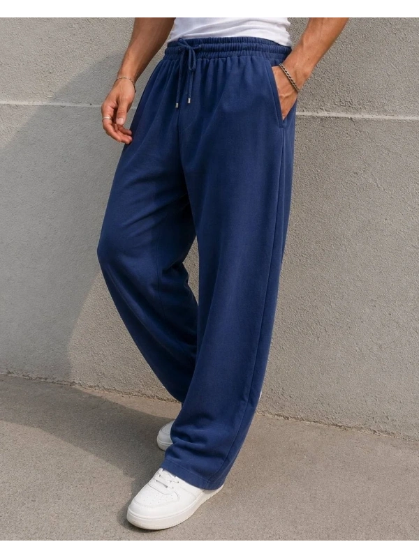 VİSKON KETEN BAGGY PANTOLON LACİVERT