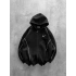 ŞERIT DETAYLI OVERSIZE FERMUARLI HIRKA SIYAH