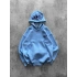 KAPÜŞON BASKILI OVERSIZE SWEATSHIRT MAVI