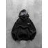 KAPÜŞON BASKILI OVERSIZE SWEATSHIRT SIYAH