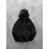 SIRT BASKILI OVERSIZE FERMUARLI HIRKA SIYAH
