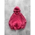 YIKAMA EFEKTLI OVERSIZE FERMUARLI HIRKA BORDO