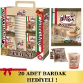 HOT DROPS CAPPUCCINO HAZIR KAHVE ÇİKOLATA GRANÜLLÜ 20 ADET X 25 GR (BARDAK HEDİYELİ)
