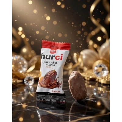 HURCİ SÜTLÜ ÇİKOLATA KAPLI BADEMLİ HURMA 1000 GR
