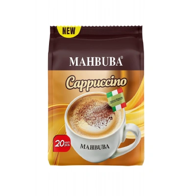 Mahbuba Çikolata Soslu Bol Köpüklü Granule Cappuccino Hazır Kahve 20x25gr
