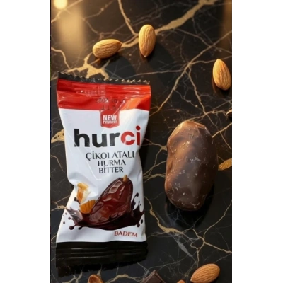 HURCİ BİTTER ÇİKOLATA KAPLI BADEMLİ HURMA 1000 GR