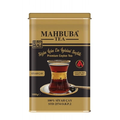 Mahbuba STD 2574 Premium İthal Seylan Sri Lanka Ceylon Kaçak Siyah Yaprak Çayı 1kg Teneke