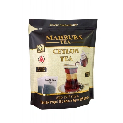 Mahbuba Tea Std 2575 Ithal Seylan Sri Lanka Ceylon Kaçak Demlik Poşet Siyah Yaprak Çayı 105x4gr