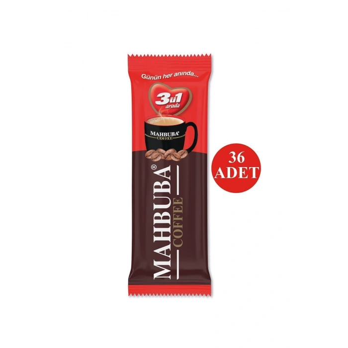 Mahbuba 3ü1 Arada 36x9gr Mini Küçük Boy Ikramlık Otobüs Hazır Kahve Poşet