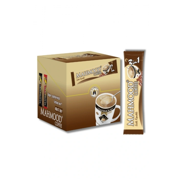 MAHMOOD COFFEE 3Ü1 ARADA SÜTLÜ KÖPÜKLÜ HAZIR KAHVE 48 ADET X 17,4 GR