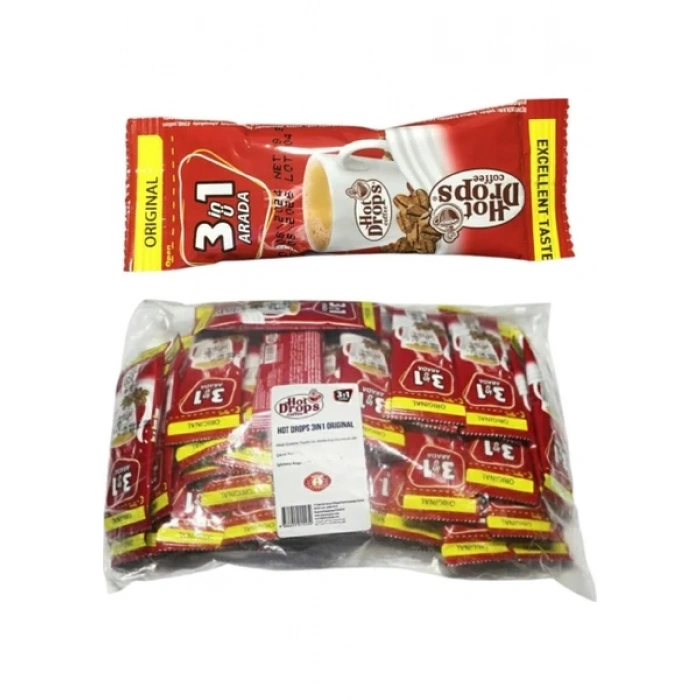 HOT DROPS 3Ü1 ARADA SEYAHAT BOY HAZIR KAHVE 40 ADET X 9 GR