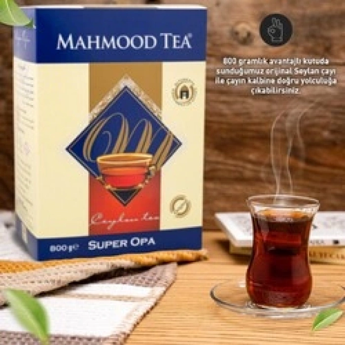MAHMOOD TEA SUPER OPA İTHAL SEYLAN SRİ LANKA CEYLON DÖKME ÇAYI 800 GR
