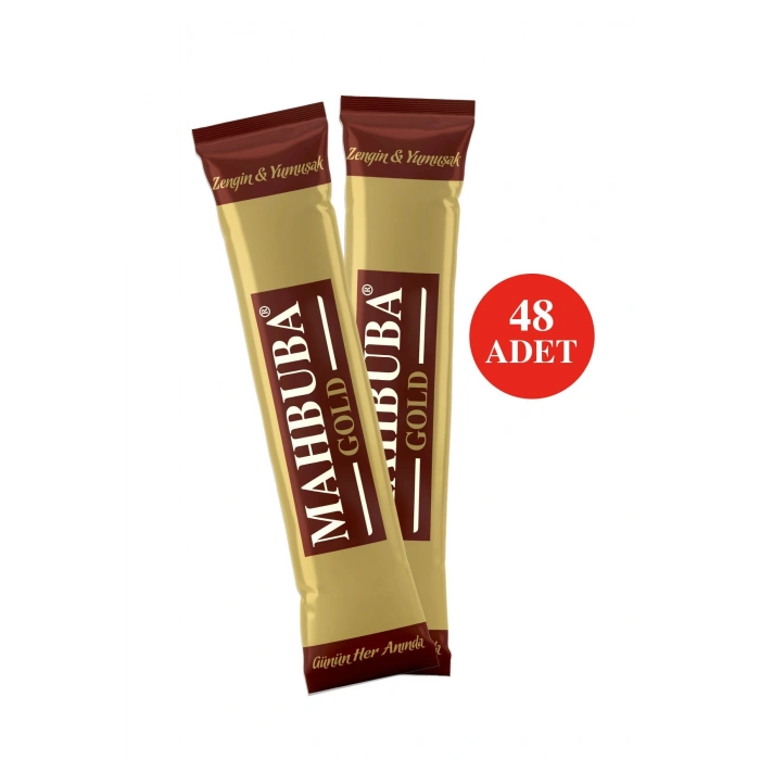Mahbuba Çözünebilir %100 Arabica Hazır Gold Kahve Tam Kıvamında 48x2gr