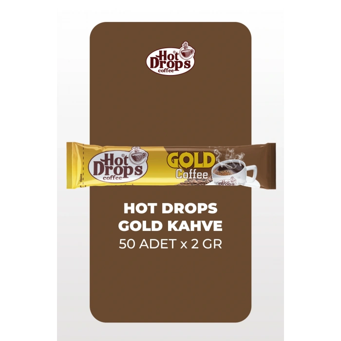 HOT DROPS Gold Kahve (100GR) 50 Adet X 2 Gr Hazır Granül Kahve