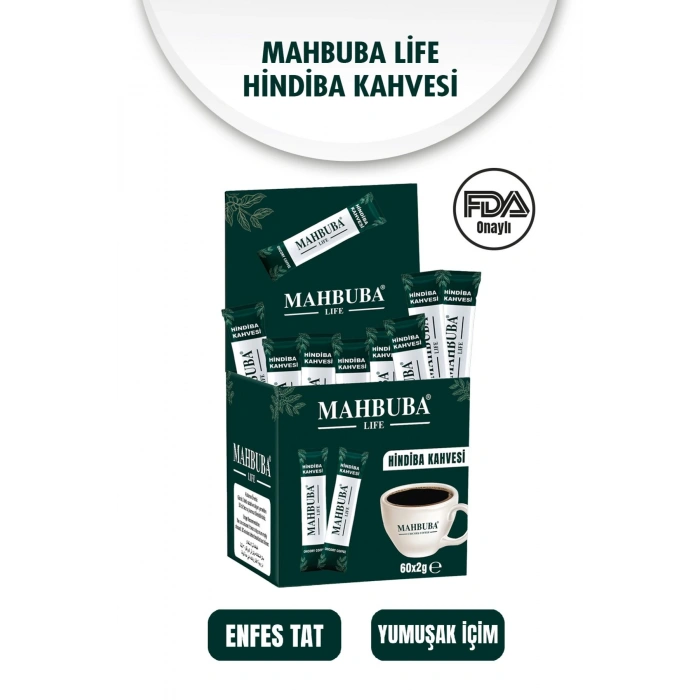 Mahbuba Hindiba Detox Form Kahvesi Glutensiz Kahve 1 Aylık - ( 60 Kullanım ) Net 120gr