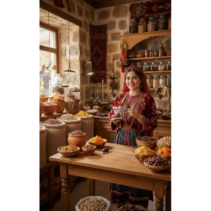 HURCİ BİTTER ÇİKOLATA KAPLI BADEMLİ HURMA 500 GR