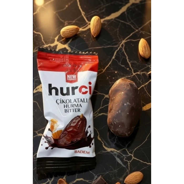 HURCİ BİTTER ÇİKOLATA KAPLI BADEMLİ HURMA 500 GR
