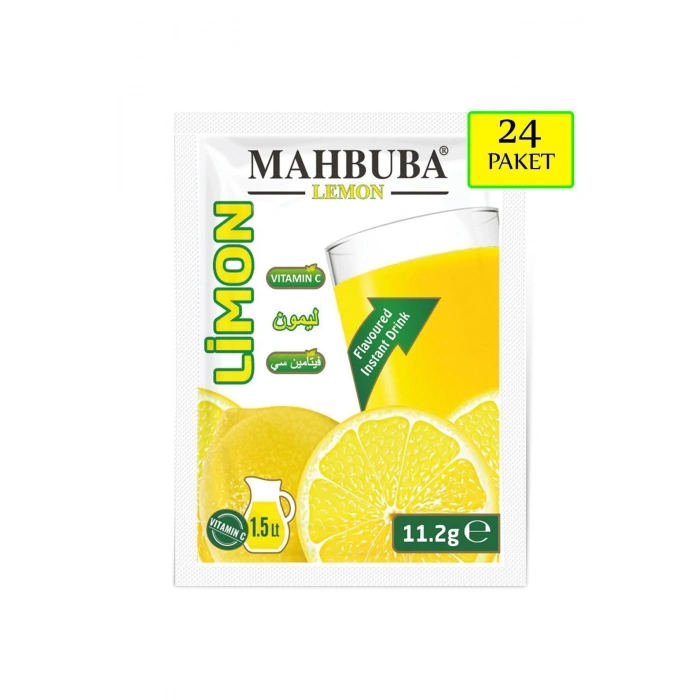 Mahbuba Limon Aromalı Soğuk Toz Içecek 24x11.2gr