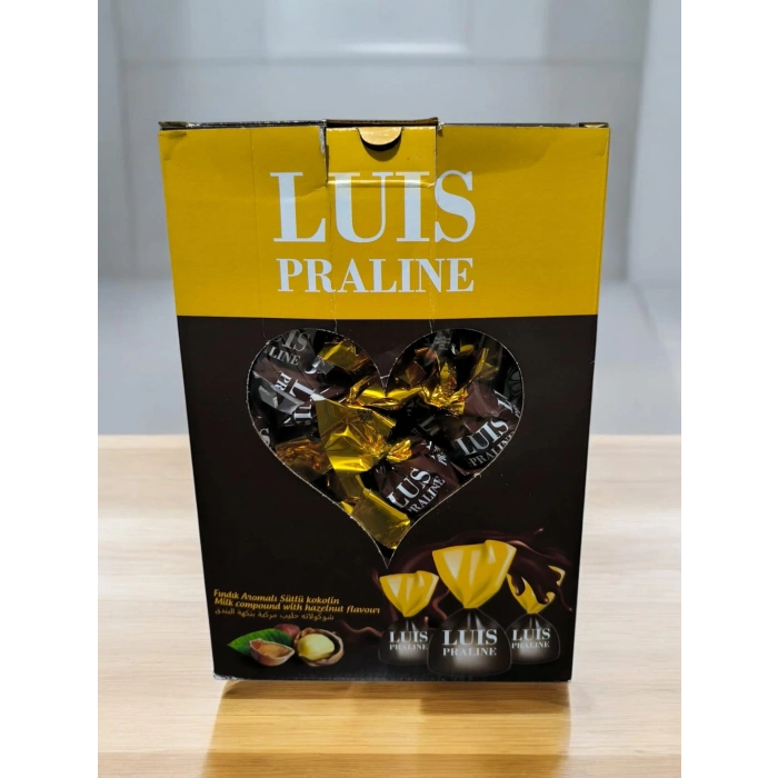 Luis Praline Fındık Aromalı Sütlü Kokolin Çikolatalı Şeker 2 Kg