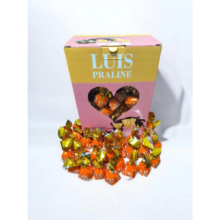 Luis Praline Fındık Aromalı Sütlü Kokolin Çikolatalı Şeker 2 Kg
