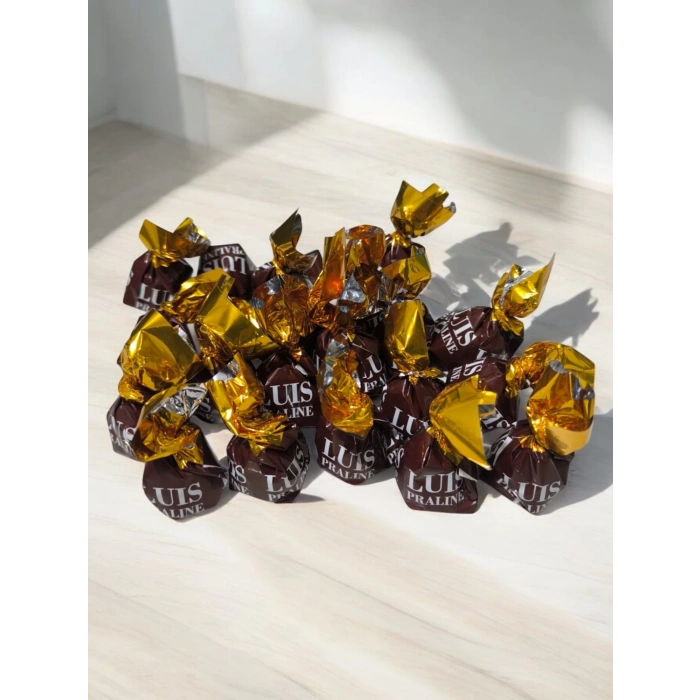 Luis Praline Fındık Aromalı Sütlü Kokolin Çikolatalı Şeker 2 Kg