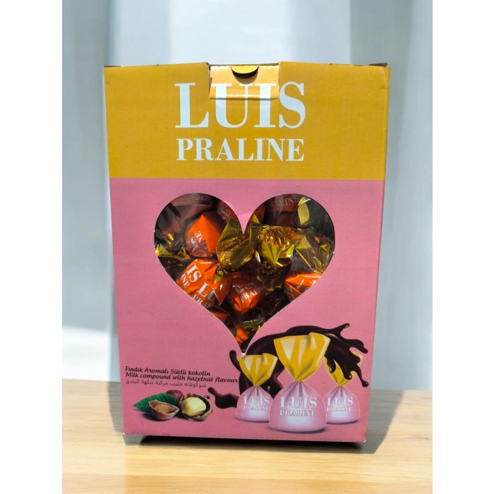 Luis Praline Fındık Aromalı Sütlü Kokolin Çikolatalı Şeker 2 Kg