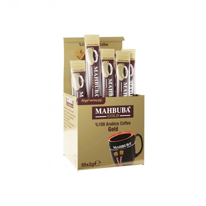 Mahbuba Çözünebilir %100 Arabica Hazır Gold Kahve Tam Kıvamında 48x2gr