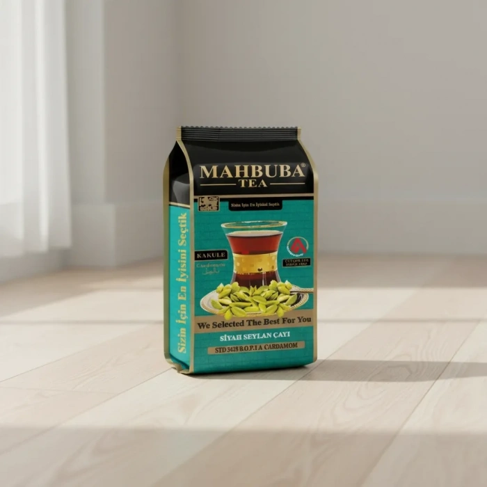 MAHBUBA KAKULE CARDAMOM AROMALI İTHAL SEYLAN SRİ LANKA CEYLON KAÇAK SİYAH YAPRAK ÇAYI 200 GR