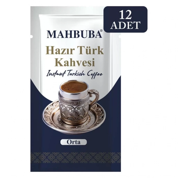 Mahbuba Orta Şekerli Hazır Türk Kahvesi 12x8gr