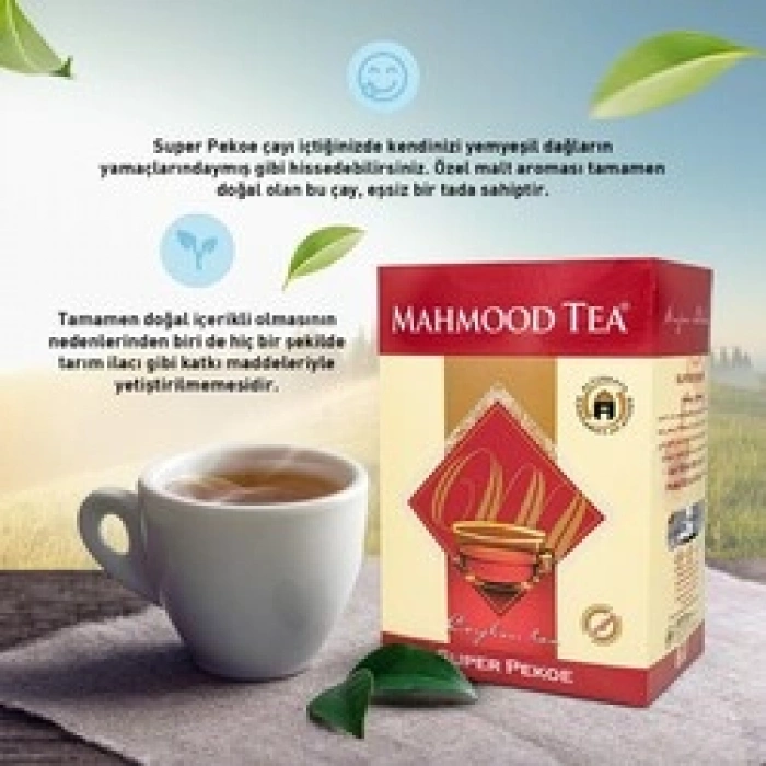 MAHMOOD TEA SUPER PEKOE İTHAL SEYLAN DÖKME ÇAYI 800 GR