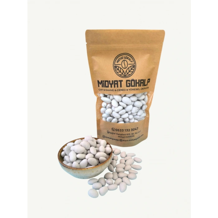 MİDYATGÖKALP MARDİN YÖRESEL BADEM ŞEKERİ BEYAZ 500 GR