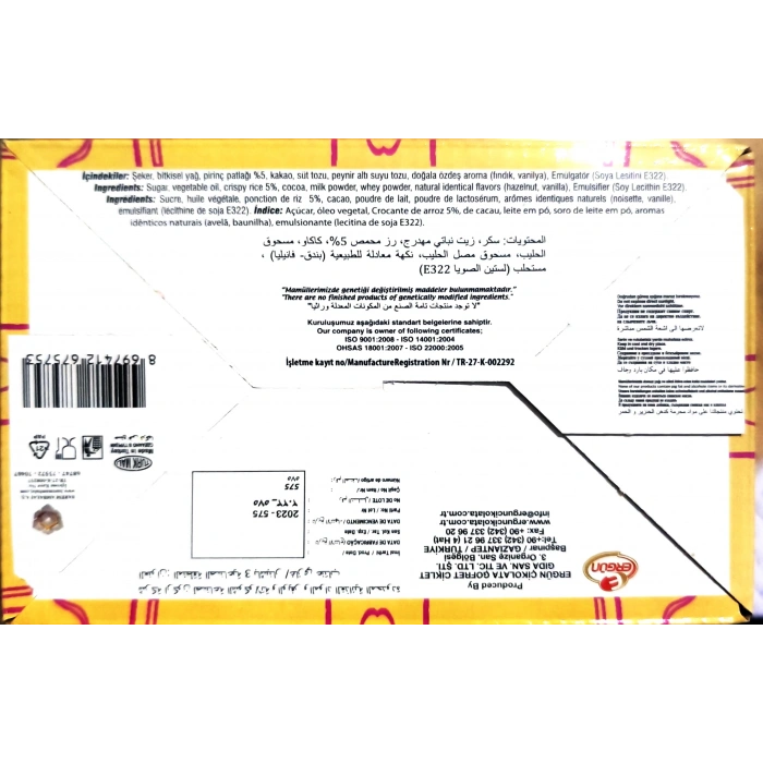 Oscar Fındık Aromalı Sütlü Kokolin Çikolatalı Şeker 1 Kg