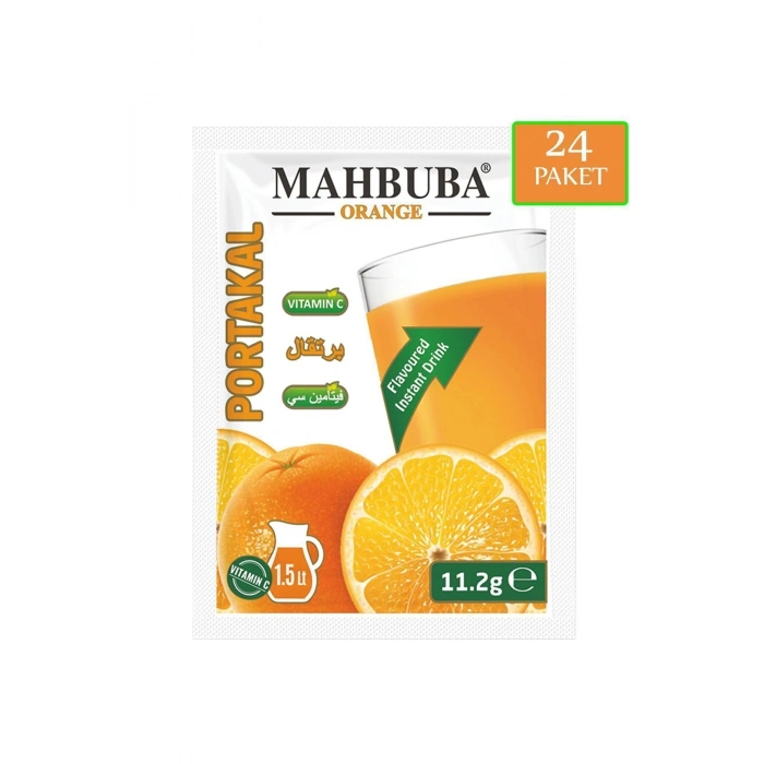 Mahbuba Portakal Aromalı Soğuk Toz Içecek 24x11.2gr