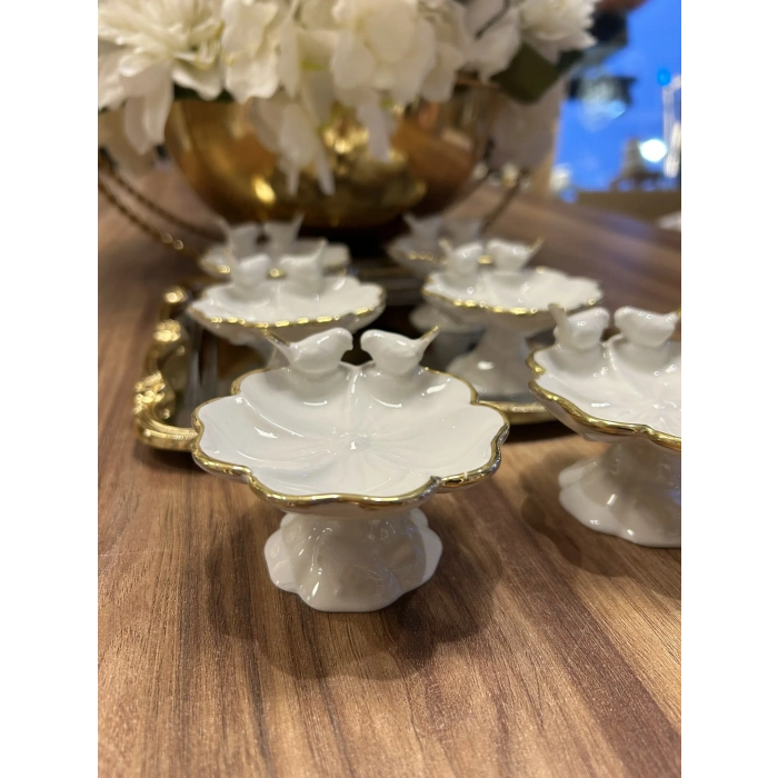 1 adet tekli porselen ikramlık 9cm