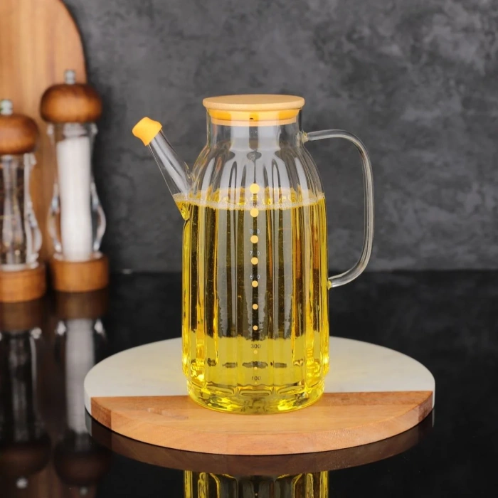 1 litre borosilikat cam yağdanlık